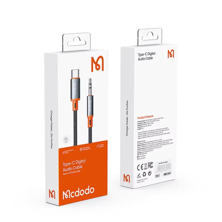 کابل صدا و AUX تایپ سی مک دودو مدل Mcdodo CA-0820